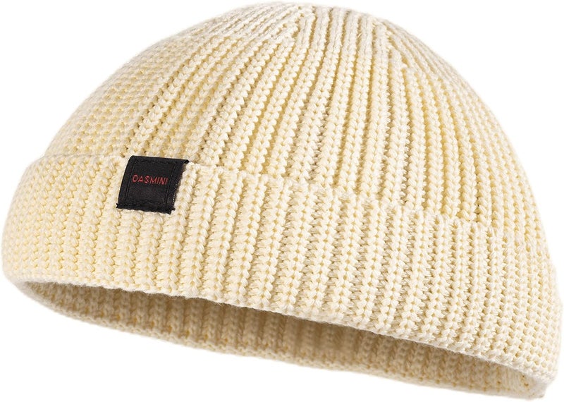 DASMINI Fisherman Beanie Hats for Men Women,Knit Trawler Skull Cap,Watch Cap,Spring Fall Winter Warm Short Hats - Image 1